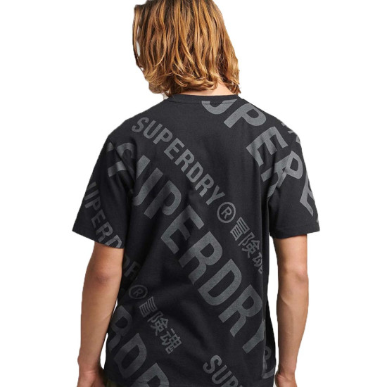 Superdry Ανδρική κοντομάνικη μπλούζα Code All Over Print Logo T-Shirt